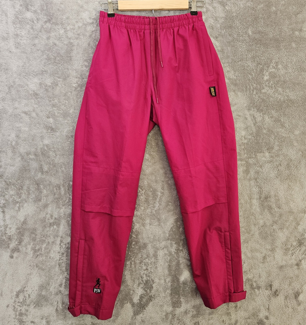 Vintage Frank Shorter Gore-Tex Track Pants Pink Zip Leg Mesh Lined Mens M